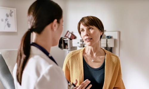 patient speaking to doctor